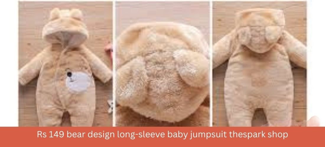 Rs 149 bear design long-sleeve baby jumpsuit thespark shop